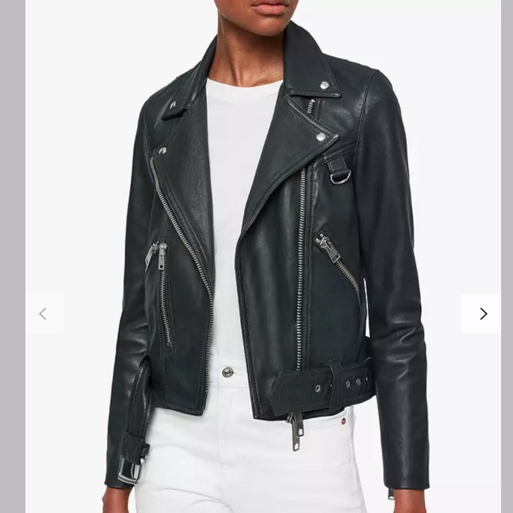 All Saints Black Leather Jacket
